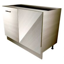 Pull Door Straight Corner Base Cabinet, With Mesh Wire Baskets