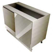 Handleless Pull Door Straight Corner Base Cabinet, with Mesh Wire Baskets